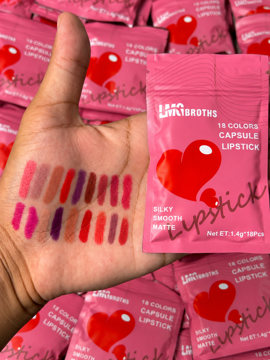 Pack of 2 LMG Broths 18 Colours Capsule Lipstick Pack | 18 Shades Lipstick Set